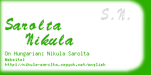 sarolta nikula business card